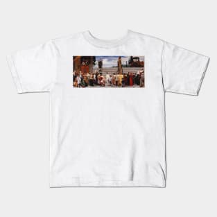 Cimabue's Madonna Carried in Procession by Frederic Leighton, Kids T-Shirt